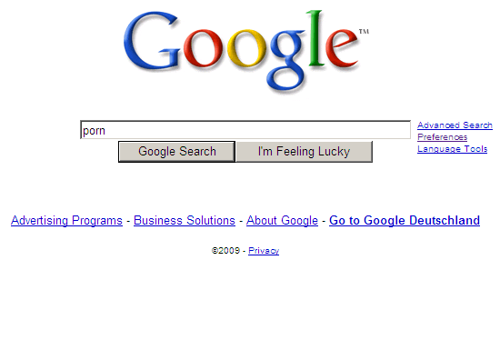 Google Suggest: Porn