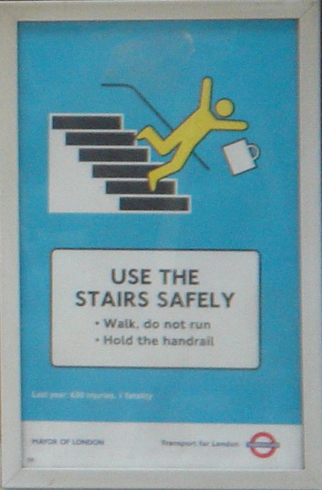 Use the stairs safely, London Tube